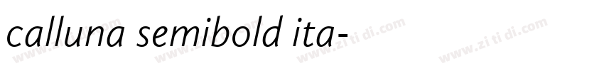 calluna semibold ita字体转换